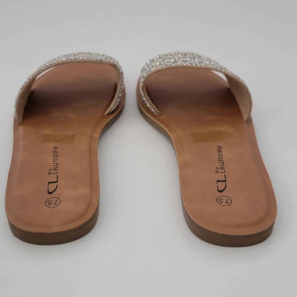 CL By Laundry Roni Rhinestone Slide Sandal Size 7.5 - Picture 5 of 8